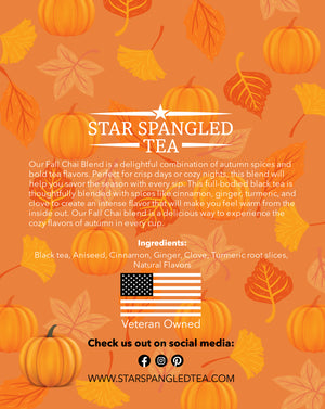 Fall Spiced Chai Loose Leaf Tea | Cozy Autumn Blend | Star Spangled
