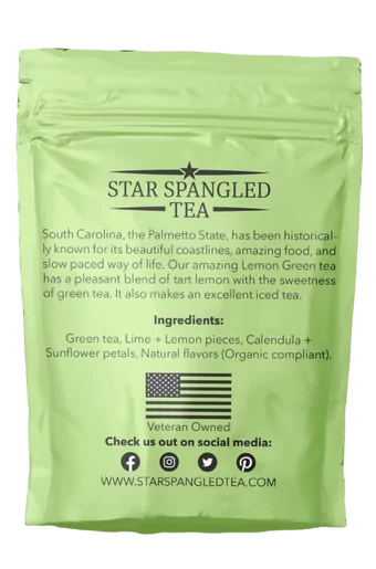 South Carolina Lemon Green Tea Loose Leaf | Star Spangled
